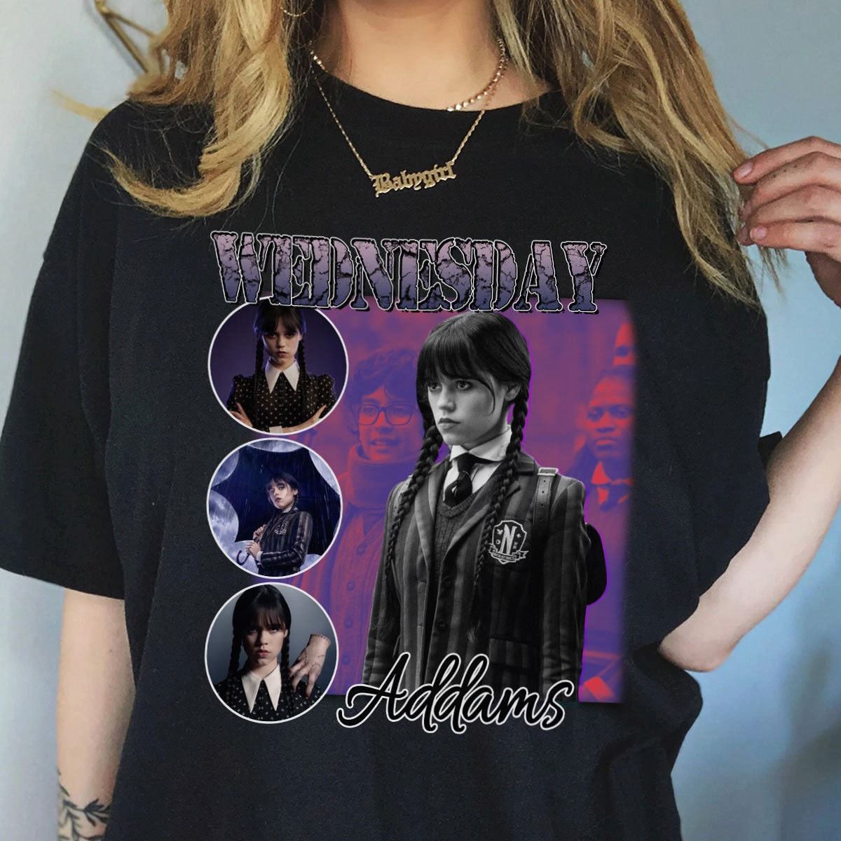 Wednesday 90s Addams Jenna Ortega Sweater Shirt Wednesday 90s Addams Jenna Ortega Sweater Shirt