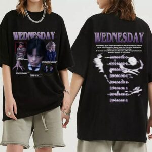 Wednesday Addams Jenna Ortega 90s Vintage Bootleg Shirt