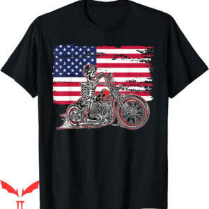 West Coast Choppers T-Shirt American Flag Motorcycle