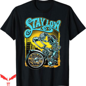 West Coast Choppers T-Shirt Stay Low Biker Latino Skeleton