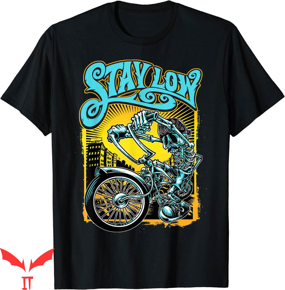 West Coast Choppers T-Shirt Stay Low Biker Latino Skeleton West Coast Choppers T-Shirt Stay Low Biker Latino Skeleton