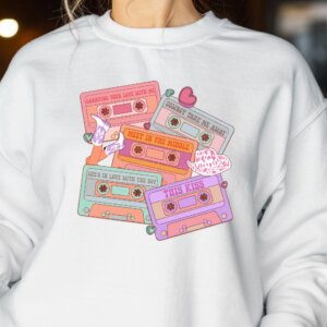 Western 90s Country Music Cassettes Valentines Cowgirl Day Sweatshirt Shirt Gift