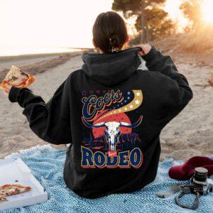 Wild West Cowgirl Coors Rodeo Skull Hoodie
