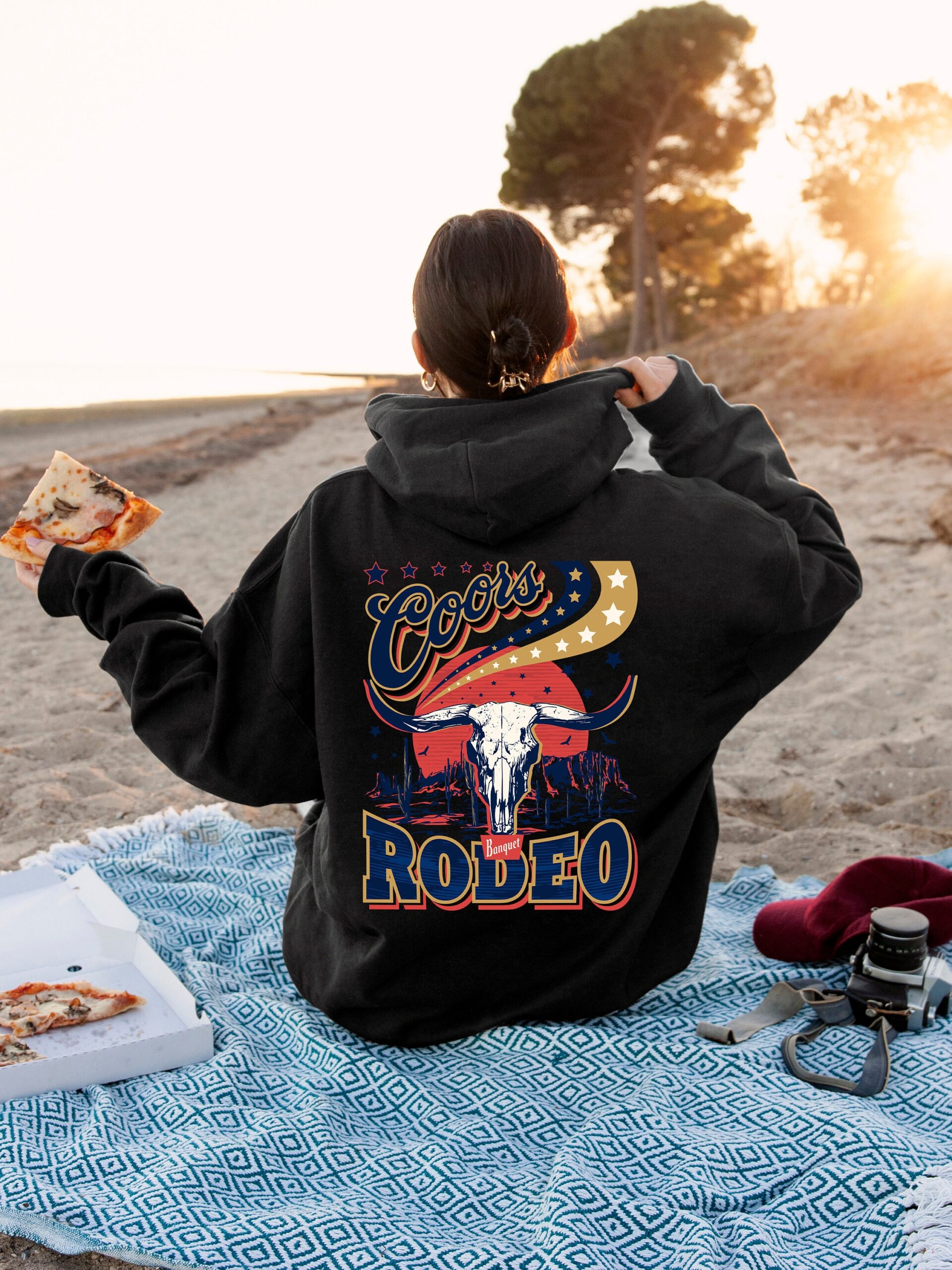 Wild West Cowgirl Coors Rodeo Skull Hoodie Wild West Cowgirl Coors Rodeo Skull Hoodie