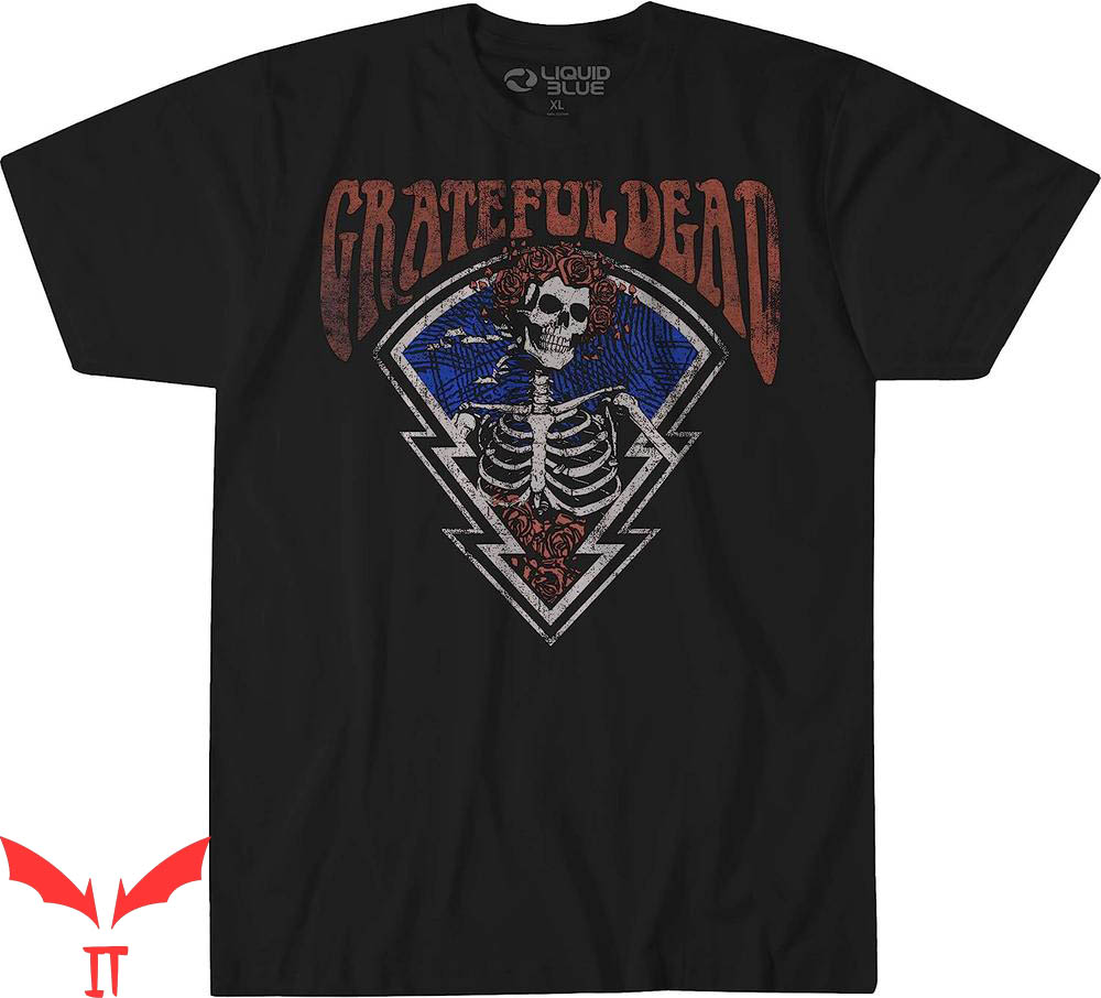 Women Grateful Dead T-Shirt Liquid Bertha Icon Skull Roses Women Grateful Dead T-Shirt Liquid Bertha Icon Skull Roses