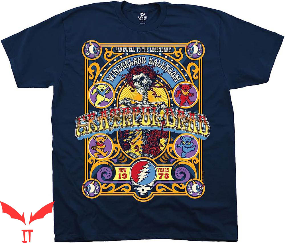 Women Grateful Dead T-Shirt Liquid Closing Of Winterland Women Grateful Dead T-Shirt Liquid Closing Of Winterland