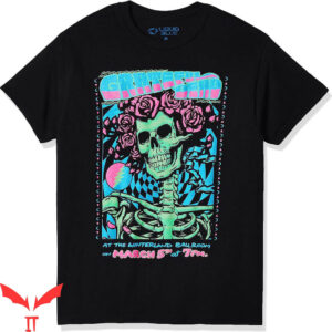 Women Grateful Dead T-Shirt Liquid Gd Bertha Blacklight
