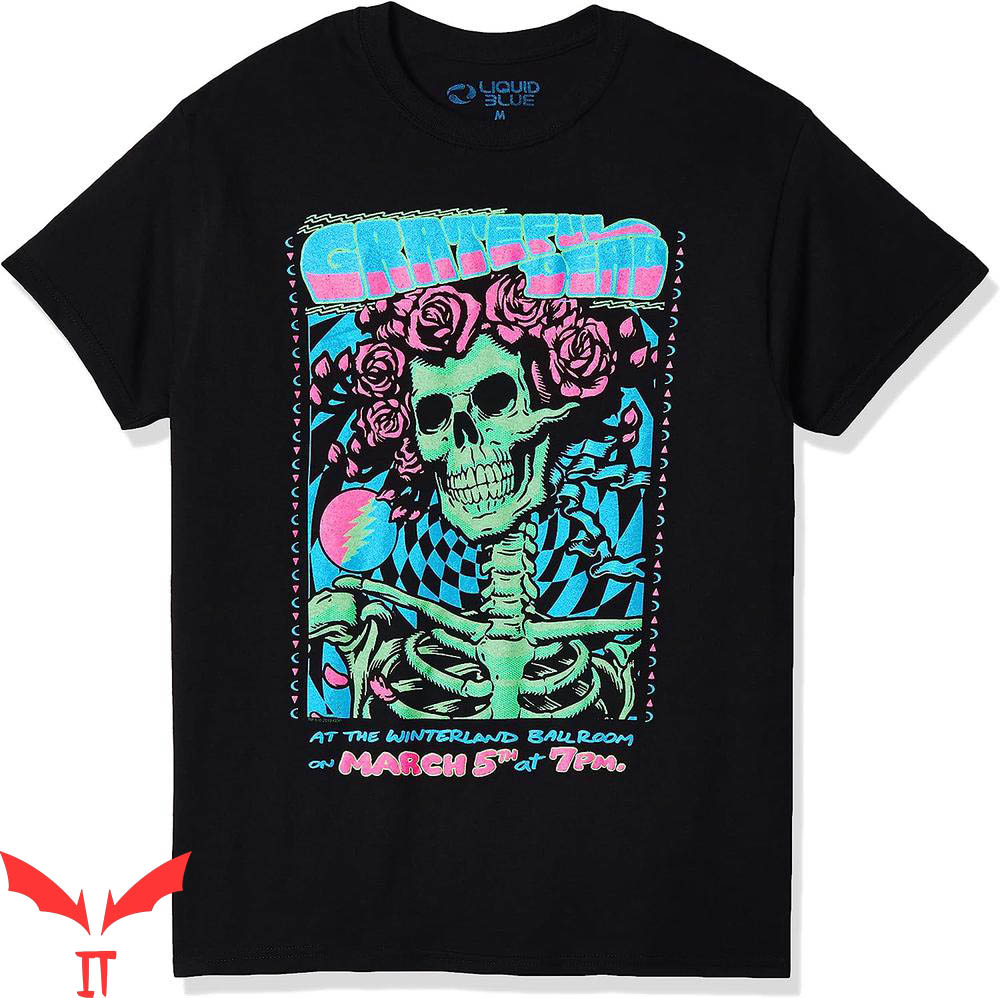 Women Grateful Dead T-Shirt Liquid Gd Bertha Blacklight Women Grateful Dead T-Shirt Liquid Gd Bertha Blacklight