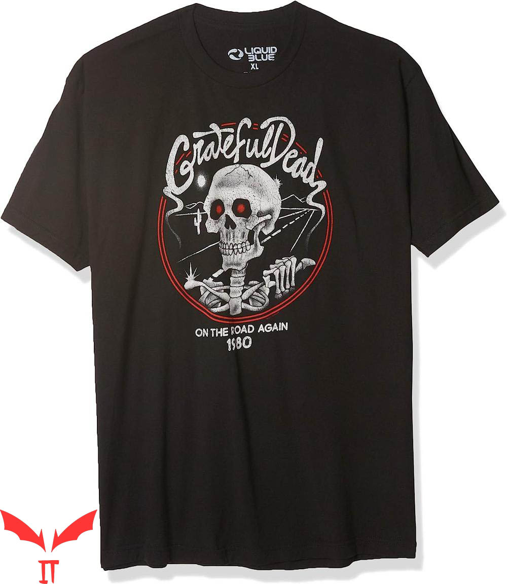 Women Grateful Dead T-Shirt Liquid On The Road Again Women Grateful Dead T-Shirt Liquid On The Road Again