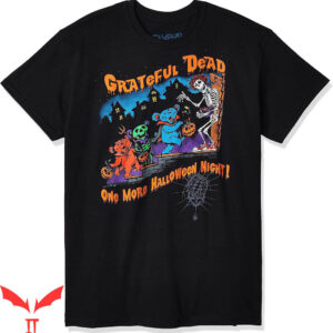 Women Grateful Dead T-Shirt Liquid One More Halloween Night