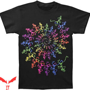 Women Grateful Dead T-Shirt Liquid Spiral Skeletons