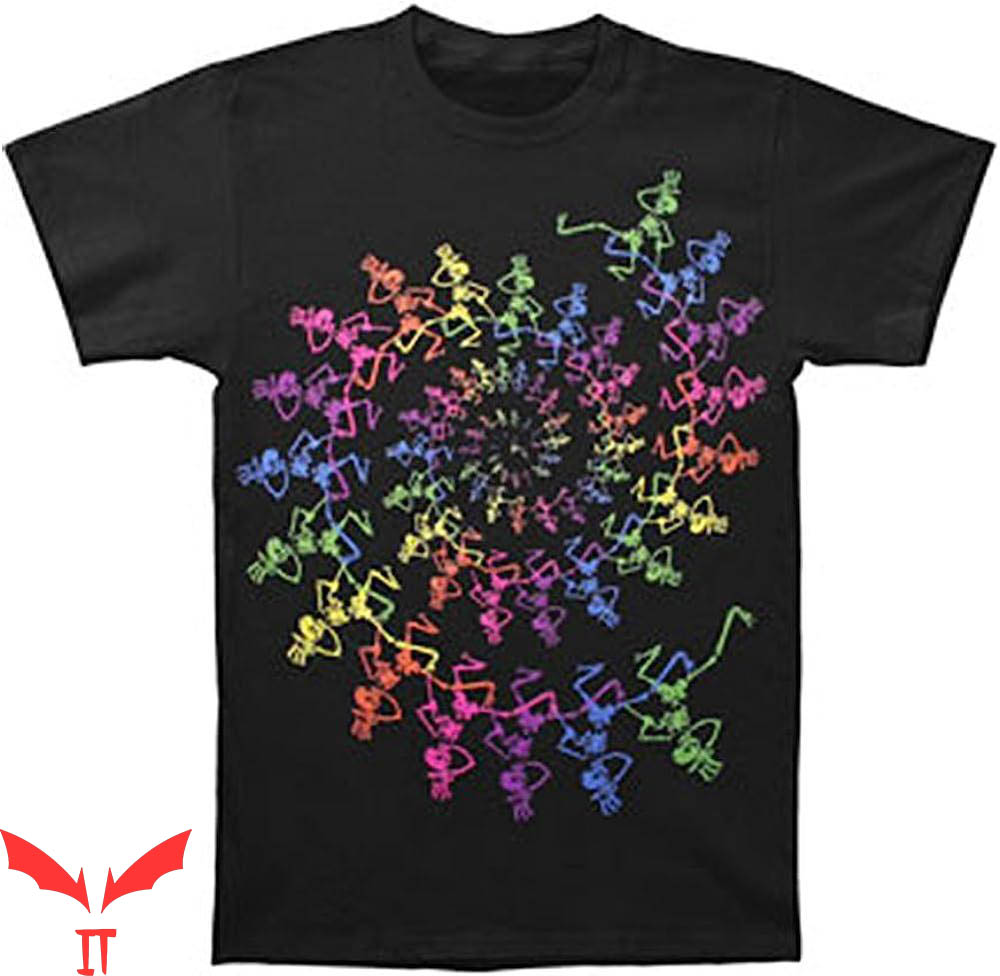 Women Grateful Dead T-Shirt Liquid Spiral Skeletons Women Grateful Dead T-Shirt Liquid Spiral Skeletons