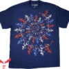Women Grateful Dead T-Shirt Liquid USA Spiral Skeletons