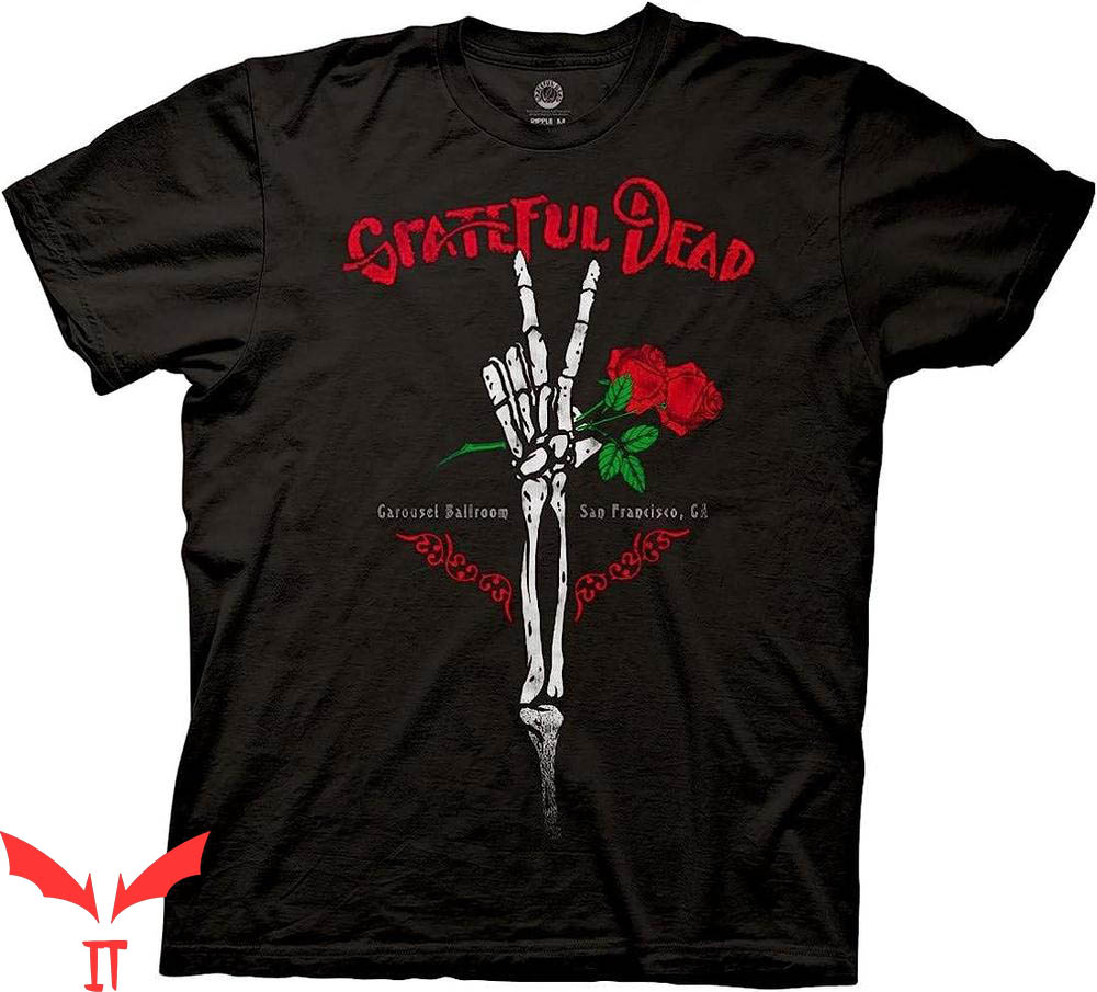Women Grateful Dead T-Shirt Ripple Junction Skeleton Roses Women Grateful Dead T-Shirt Ripple Junction Skeleton Roses