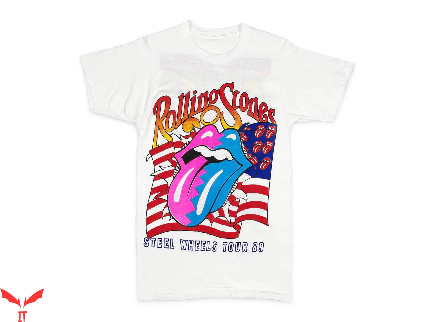 1989 Tour T-shirt 1989 Rolling Stones Steel Wheels Tour 1989 Tour T-shirt 1989 Rolling Stones Steel Wheels Tour