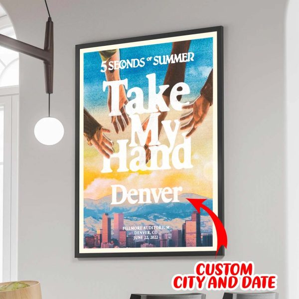 5 Seconds Of Summer Take My Hand Denver Canvas Best Poster