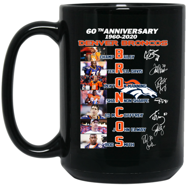 60th Anniversary Denver Broncos 1960 2020 Mug