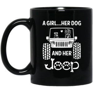A Girl Her Dog And Her Jeep Mug 3
