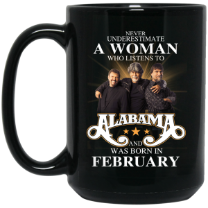 A Woman Who Listens To Alabama And Was Born In February Mug
