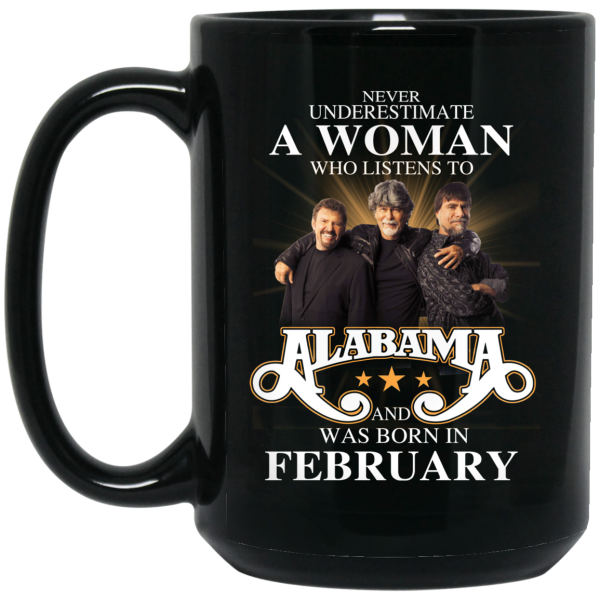 A Woman Who Listens To Alabama And Was Born In February Mug