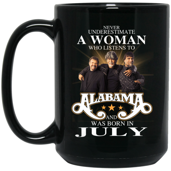 A Woman Who Listens To Alabama And Was Born In July Mug