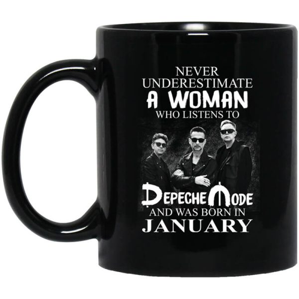 A Woman Who Listens To Depeche Mode And Was Born In January Mug