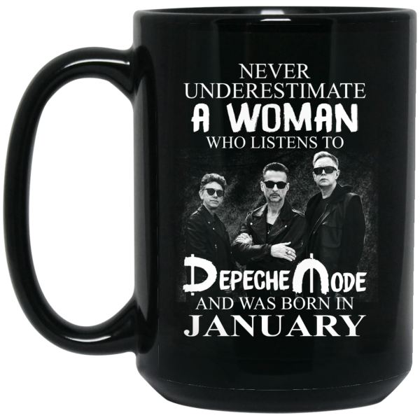 A Woman Who Listens To Depeche Mode And Was Born In January Mug