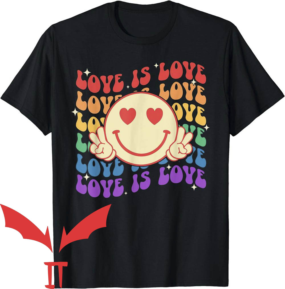 Ally Pride T-Shirt Hippie Face Rainbow Ally Pride T-Shirt Hippie Face Rainbow