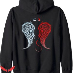 Angel Wing Hoodie Half Angel Devil Wings Halloween Trending