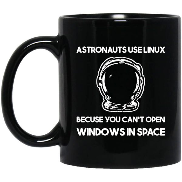 Astronauts Use Linux Because You Can’t Open Windows In Space Mug