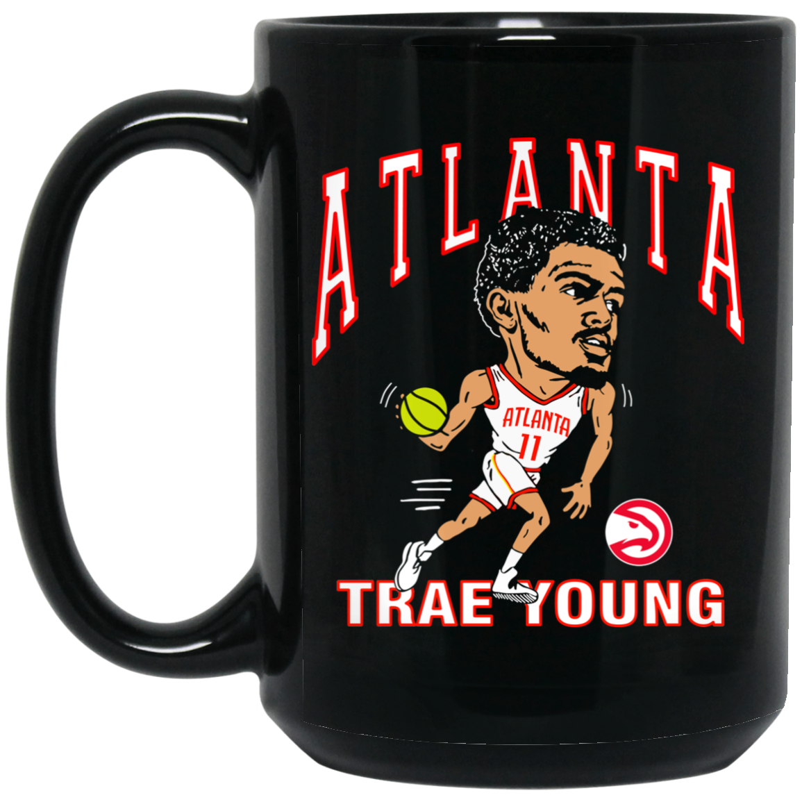 Atlanta Trae Young Hawks Caricature Mug Atlanta Trae Young Hawks Caricature Mug