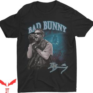 Bad Bunny T-Shirt Icon Merch Vintage Style Tour Concert
