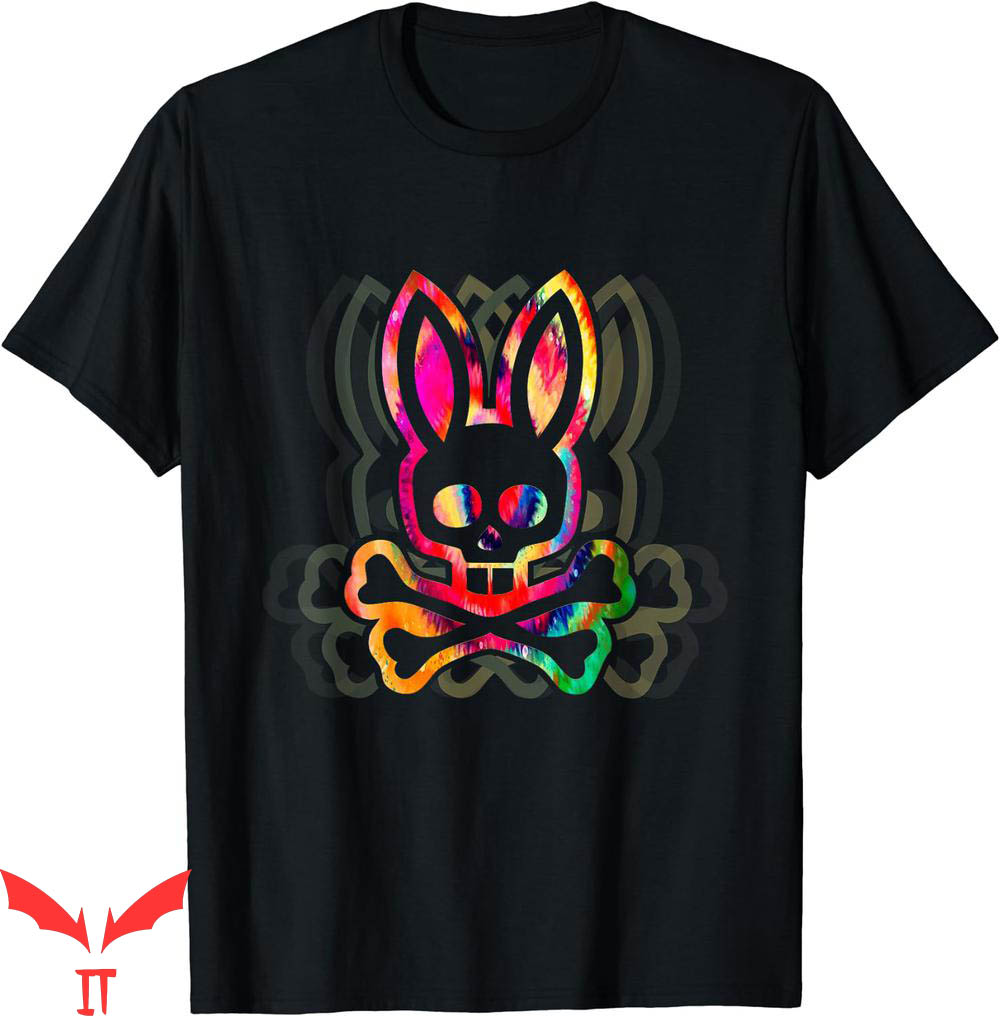 Bad Bunny T-Shirt Psychedelic Tie Dye Skull And Crossbones Bad Bunny T-Shirt Psychedelic Tie Dye Skull And Crossbones