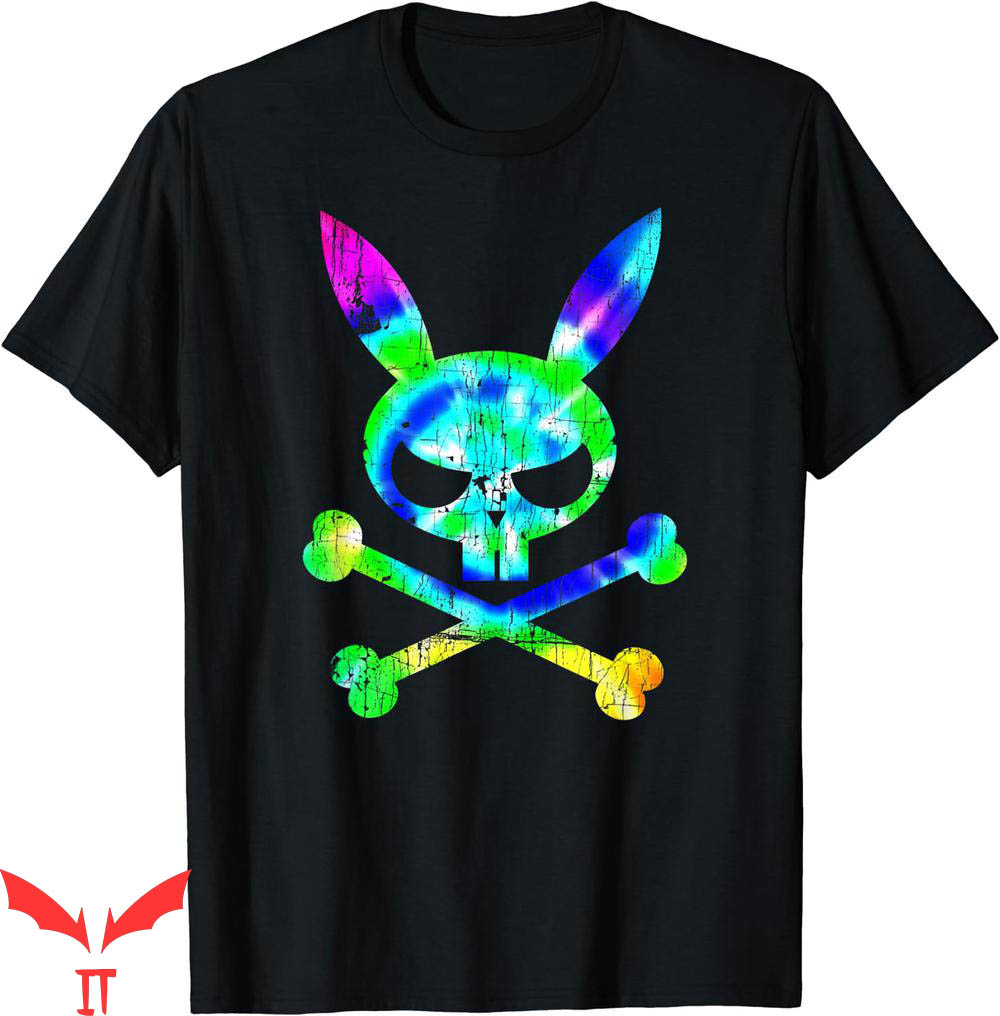 Bad Bunny T-Shirt Scary Skull And Crossbones Tie Dye Bad Bunny T-Shirt Scary Skull And Crossbones Tie Dye