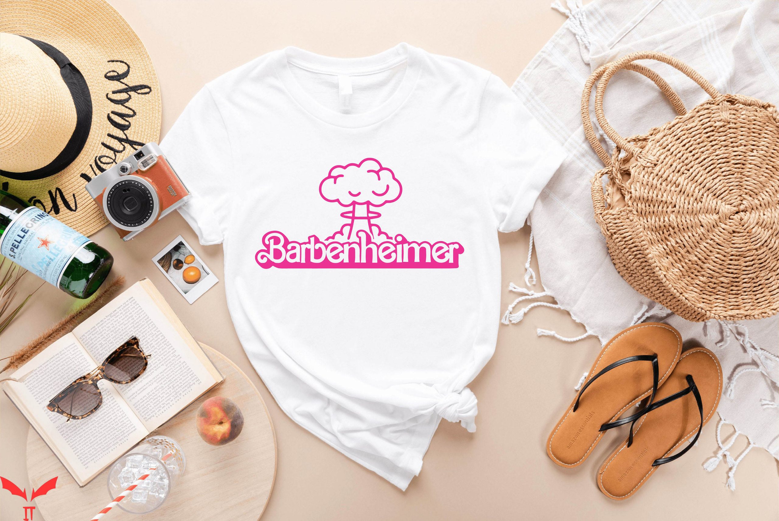 Barbenheimer T-Shirt Pink Birthday Movie Vintage Y2k Barbenheimer T-Shirt Pink Birthday Movie Vintage Y2k
