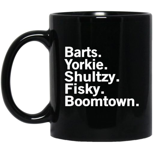 Barts Yorkie Shultzy Fisky Boomtown Mug Barts Yorkie Shultzy Fisky Boomtown Mug