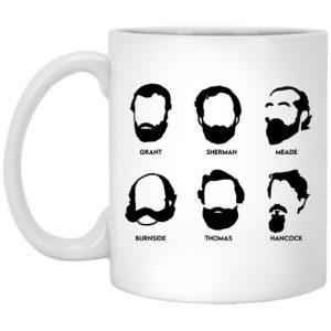 Beards And Generals Union Grant Sherman Meade Burnside Thomas Hancock Mug