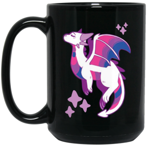 Bi Pride Dragon Black Mug