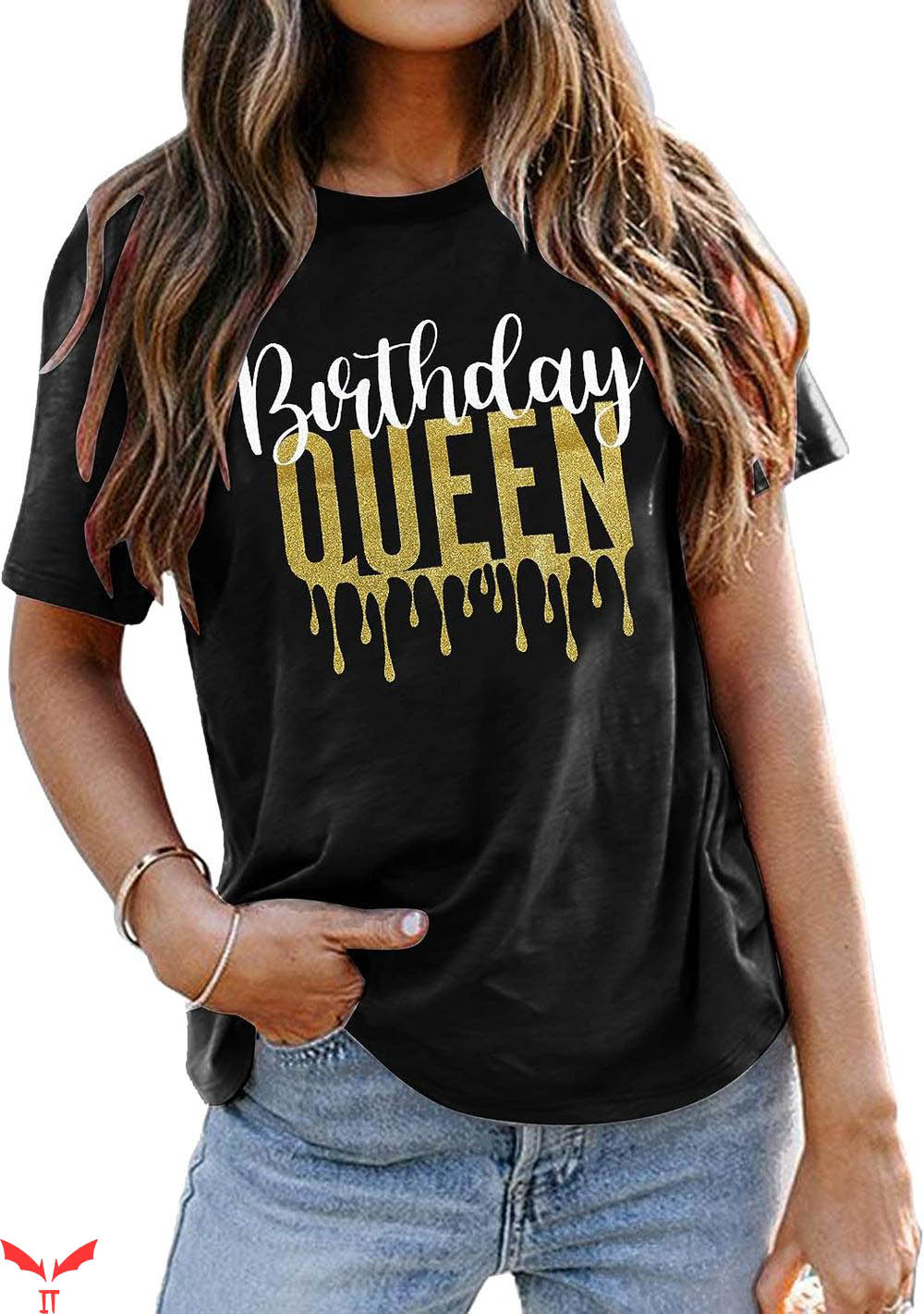 Birthday Queen T-Shirt Gold Birthday Queen Tee Birthday