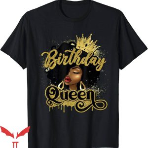 Birthday Queen T-Shirt Golden Crown T-Shirt Birthday