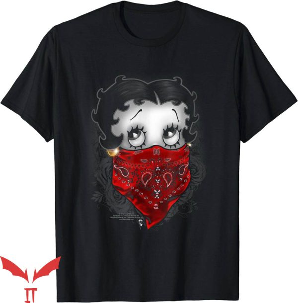 Black Betty Boop T-Shirt Bandana And Roses T-Shirt Trending