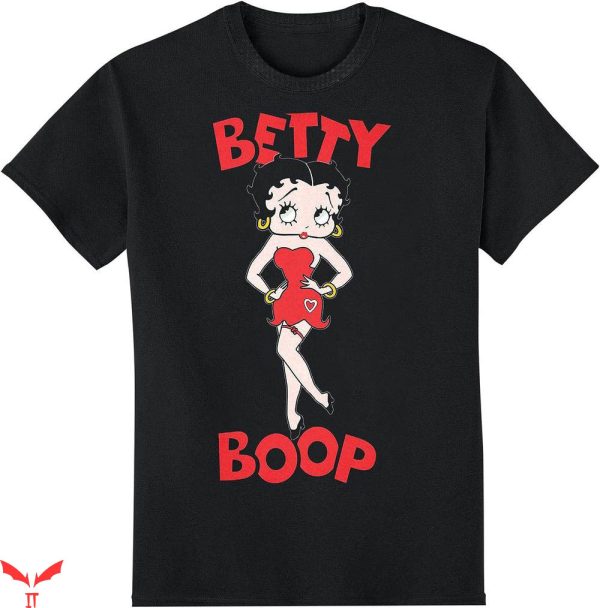 Black Betty Boop T-Shirt Basic Classis Logo Tee Trending