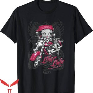 Black Betty Boop T-Shirt Betty Boop Biker Babe T-Shirt