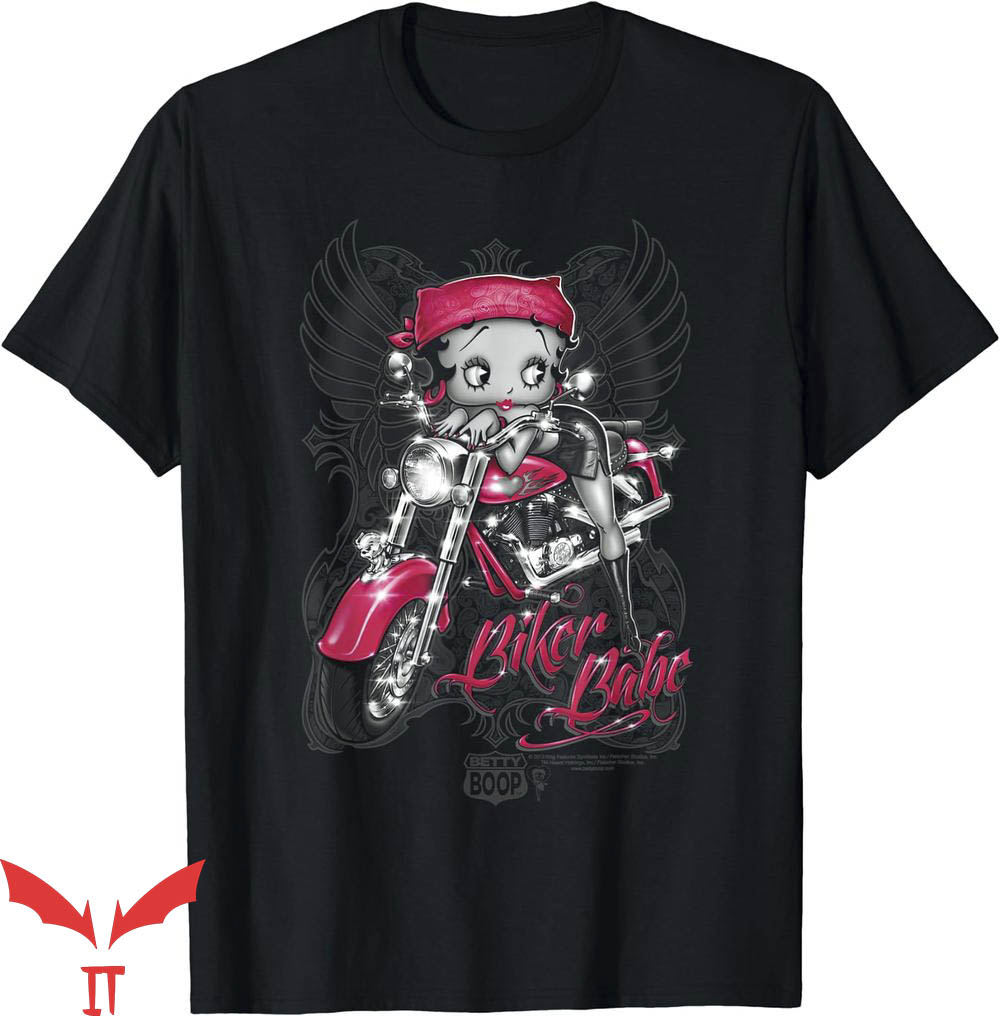 Black Betty Boop T-Shirt Betty Boop Biker Babe T-Shirt Black Betty Boop T-Shirt Betty Boop Biker Babe T-Shirt