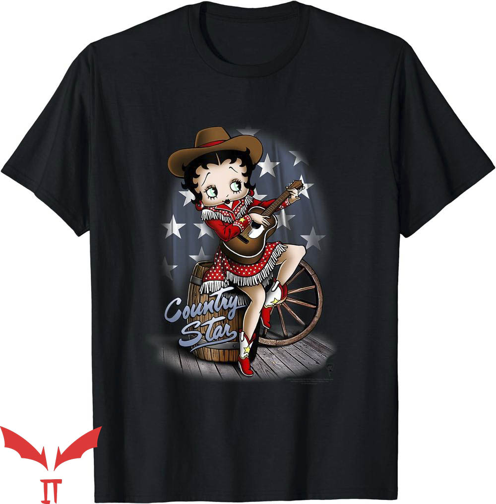 Black Betty Boop T-Shirt Betty Boop Country Star T-Shirt Black Betty Boop T-Shirt Betty Boop Country Star T-Shirt