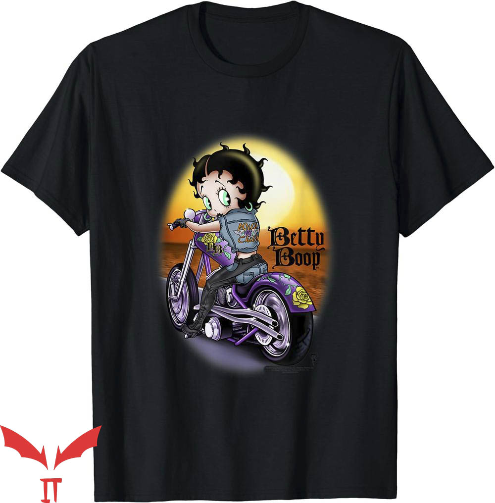 Black Betty Boop T-Shirt Betty Boop Wild Biker T-Shirt Black Betty Boop T-Shirt Betty Boop Wild Biker T-Shirt