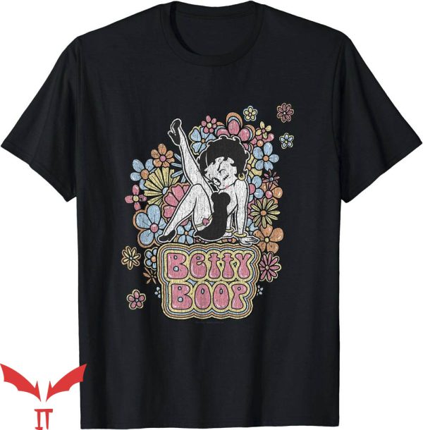 Black Betty Boop T-Shirt Flower Power T-Shirt Trending