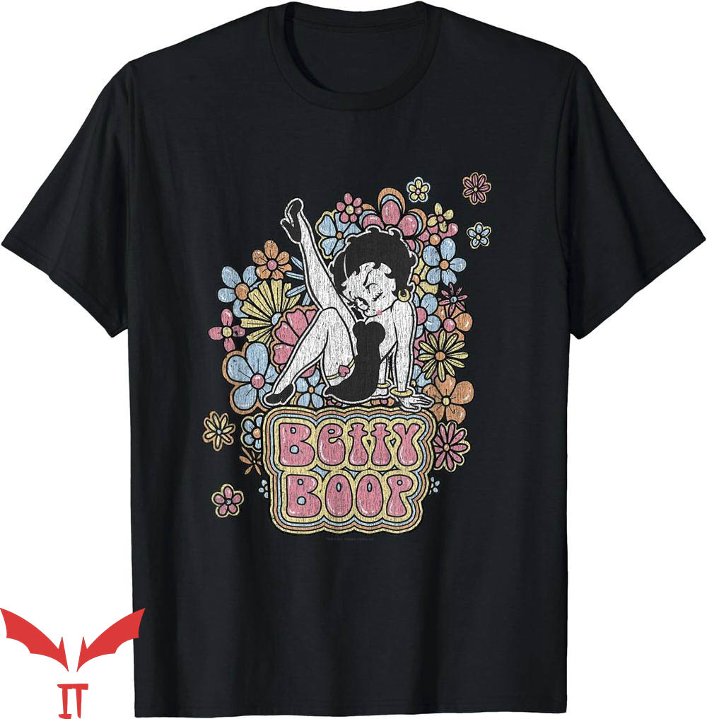 Black Betty Boop T-Shirt Flower Power T-Shirt Trending Black Betty Boop T-Shirt Flower Power T-Shirt Trending