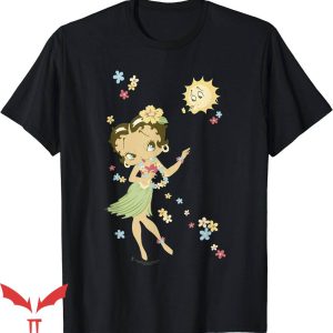 Black Betty Boop T-Shirt Hula Flowers T-Shirt Trending
