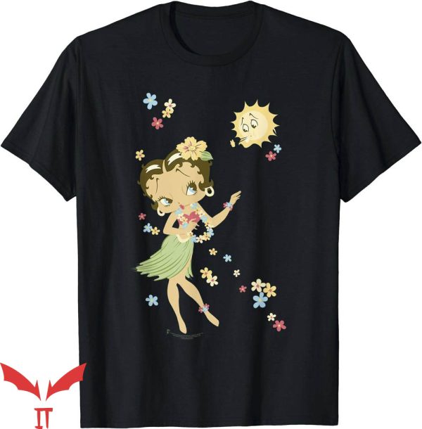 Black Betty Boop T-Shirt Hula Flowers T-Shirt Trending
